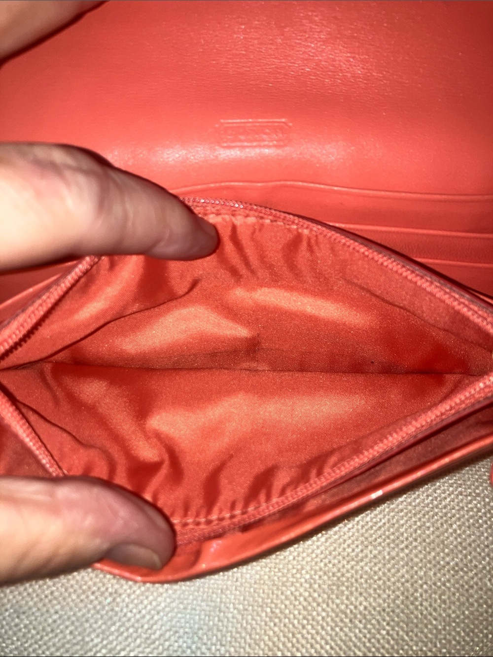 Coach Coral Leather Clutch Wallet with Gold Hardware - Picture 5 of 13